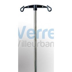 Tige serum 2 crochets inox + etau alu de fixation