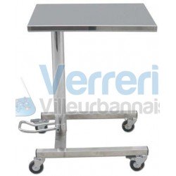 Table / assistant muet inox avec Hauteur variab...