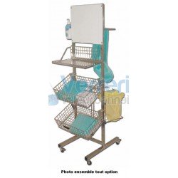 Chariot d'isolement Dim. 680x475mm Ht 1740mm co...