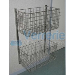 Supports muraux inox (la paire) Dim. 900mm  2 a...