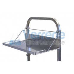 Etagere multifonction fond tole inox Dim. 600x3...