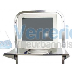 Console inox 18/10 avec rebord devant Dim. 600x...