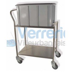 Chariot de transport inox Dimensions 750x450 Ht...