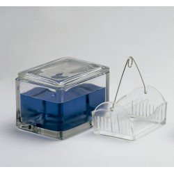 Cuve à coloration type Hellendahl en verre sodo...