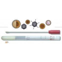 Ecouvillon simple en plastique et coton avec tu...