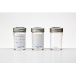 recipient d'echantillon en polystyrene transpar...