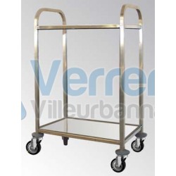chariots inox 2 plateaux bords tombes  Sans gal...