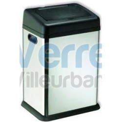 Poubelle inox  capacite 60 litres Ht 680mm Larg...