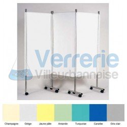 Paravent modulaire Toile PVC 3 panneaux avec to...